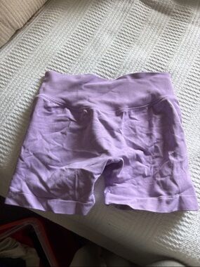 Lavender Seamless High-Waist Bike Shorts